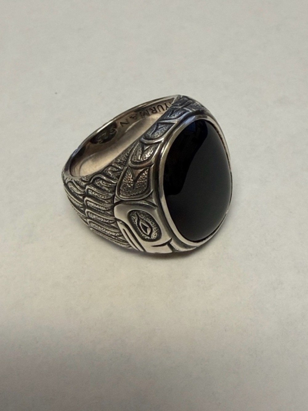 David Yurman Northwest Collection Black Onyx Men’s Signet Ring
